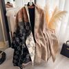 Luxury Print Cashmere Poncho Shawl Thick Pashmina Winter Wrap Casual Hijab Stole Warm Bufanda Echarpe For Women