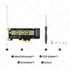 PCIe-zu-NVMe-X1-Adapterkarte, PCI Express 4.0/3.0 16 Gbit/s zu M.2 2280/60/42/30 SSD-Konverter mit Metallprofilhalterung