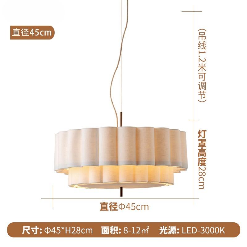 Japanese Wabi Sabi Fabric Ceiling Chandeliers Living Bedroom Decor Lustre Pendant Lights Indoor Lighting Hanging Lamps Fixtures
