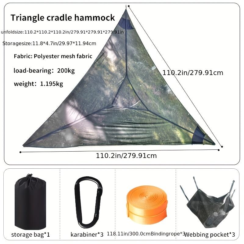 Rede Triangular para Múltiplas Pessoas ao Ar Livre Grande Tenda de Árvore Aérea Com Rede Balanço Rede de Acampamento Para Uso no Quintal e Viagem