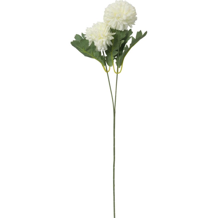 Artificial Flower - White Double Garlic Sprig, 57 Cm