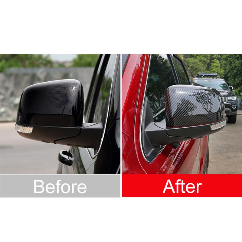 For Jeep Grand Cherokee WK2 2011 2012 2013 2014 2015 2016 2017 2018   ABS Car Rear View Side Mirror Cover Case Trims