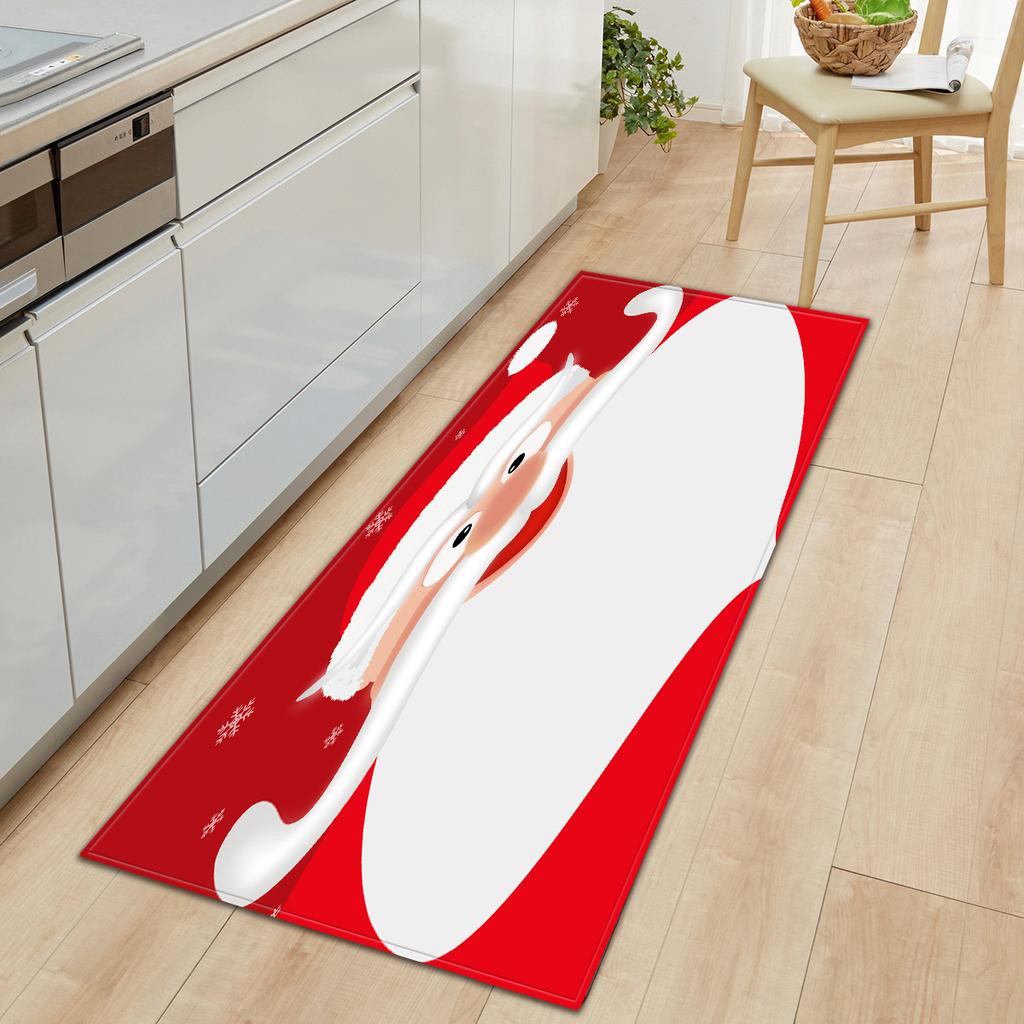 Christmas Kitchen Sand Carpet Doormat Long Floor Mat