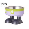 Elevated Cat Bowls Stainless Steel Pet Dish with Non-Slip Base Removable Pet Bowls for Food Water Wide Shallow Cat Dish