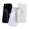 Girls Knee Length Socks With Lace Ruffled Bowknot Embellishments Breathable Nylon Blend Daily Comfort Wear Stockings