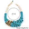 New Bohemian Turquoise Necklace Original Design Exaggerated Women's Collarbone Chain Multi-layer Bead Necklace
