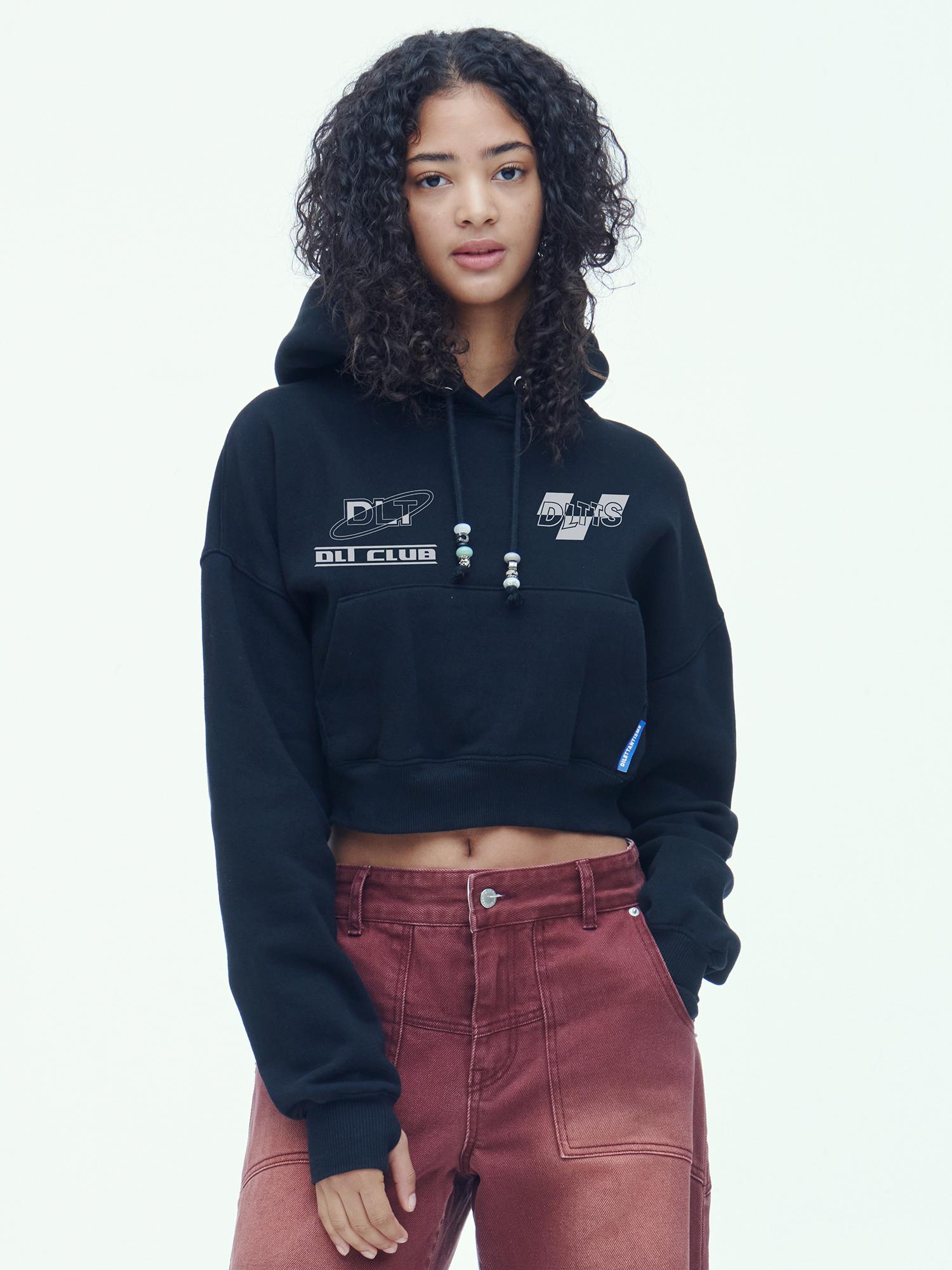 Dilettantism Racing Warmer Crop Hoodie (Bk)