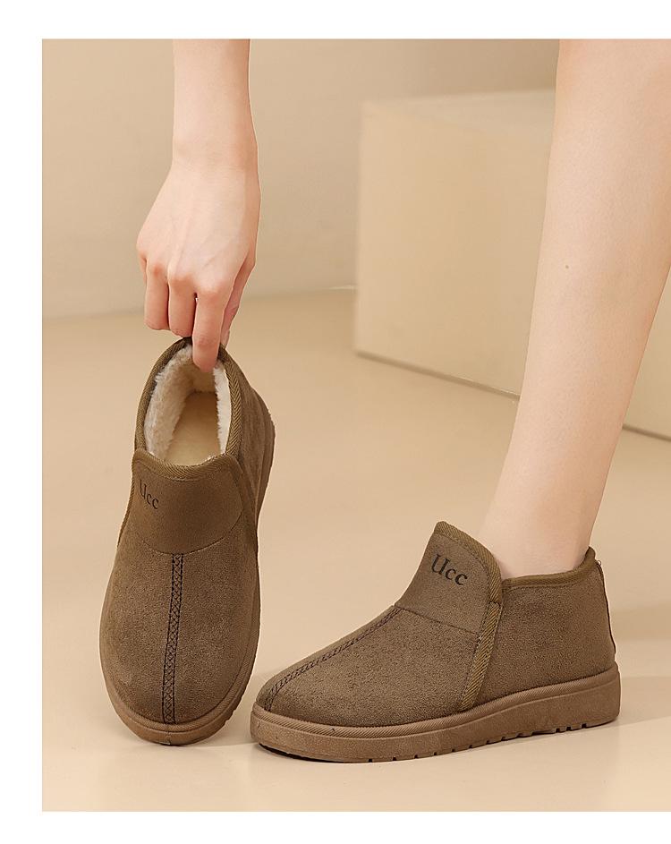 2026 Women's Winter Snow Boots - Short, Plush Velvet, Warm, Comfy, Thick Heel, Autumn/Winter Cotton Footwear