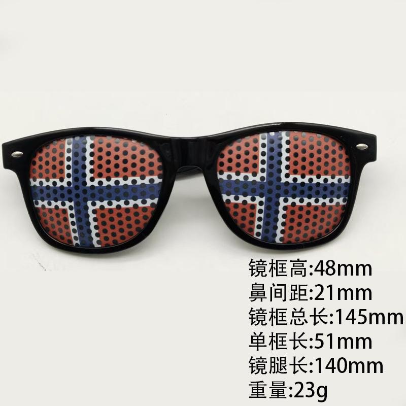 World Cup sunglasses football flag pinhole sticker 2140 printed logo independence day printed rice nail sunglasses