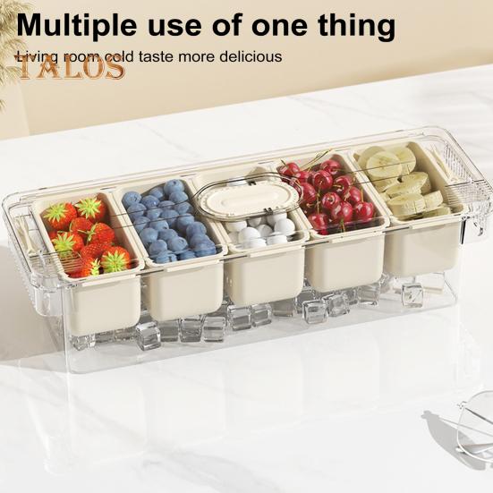 Snackle Box Container Bento Box Dishwasher Safe Divided Snack Tray with Lid And Handle Freshness Preservation Organizer for Fruits Snacks