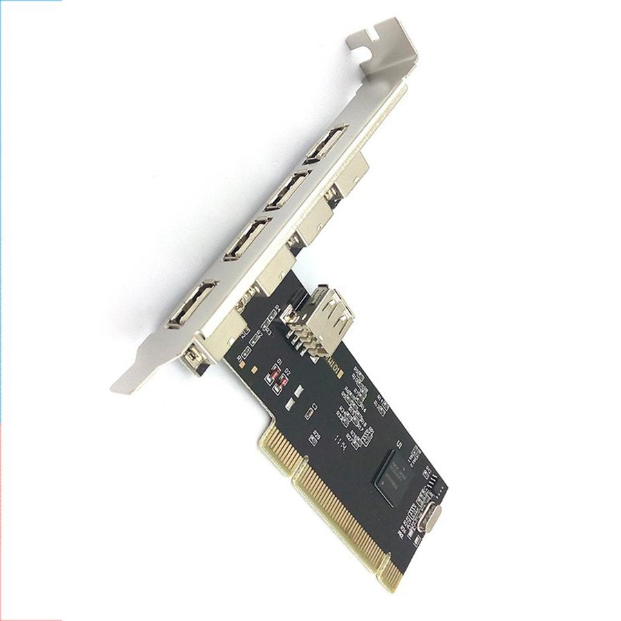 

New 1x 5 Port(4+1) USB 2.0 PCI Expansion Card For Windows 98SE/Me/2000/XP/NT 4.0/XP