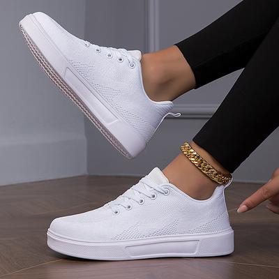 White Shoes Women Sneakers Shoes Outdoor Ladies Casual Flat Walking Shoes