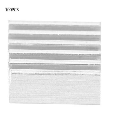 100vnt 9x4x9mm aliuminio radiatorius, skirtas stiprintuvo plokštės PCB MOS tranzistoriui