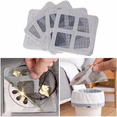 20PCS Disposable Floor Drain Sticker Sink Drain Hair Filter Blocker Shower Drain Hair Catcher Cover Bathtub Mesh Filter Sticker
