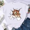 Women Print Cat Lovely Pet Animal Cute T Shirt Fashion Summer Female Casual Top Short Sleeve Tshirts Cartoon Graphic T-Shirts Women’s