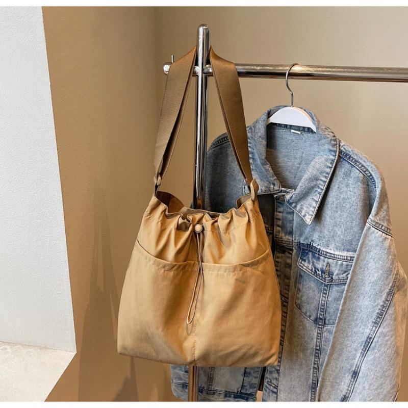 

Новая повседневная сумка большой вместимости Новая тканевая сумка Сумка через плечо Модная универсальная сумка-мессенджер Сумка-ведро хаки