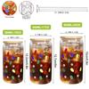 Color Changing Christmas Cup,Cute Color Changing Glass,Reusable Ice Coffee Travel Mug,18Oz Capacity With Lid And Straw