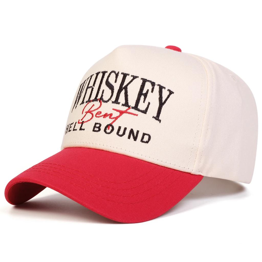 Unisex WHISKEY Letter Embroidery Baseball Caps Spring Autumn Outdoor Adjustable Casual Hats Sunscreen Hat Sports Cap