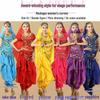 Ethnic Belly Dance Costume with Rotating Pants: Xinjiang & Indian Dance Performance Set
