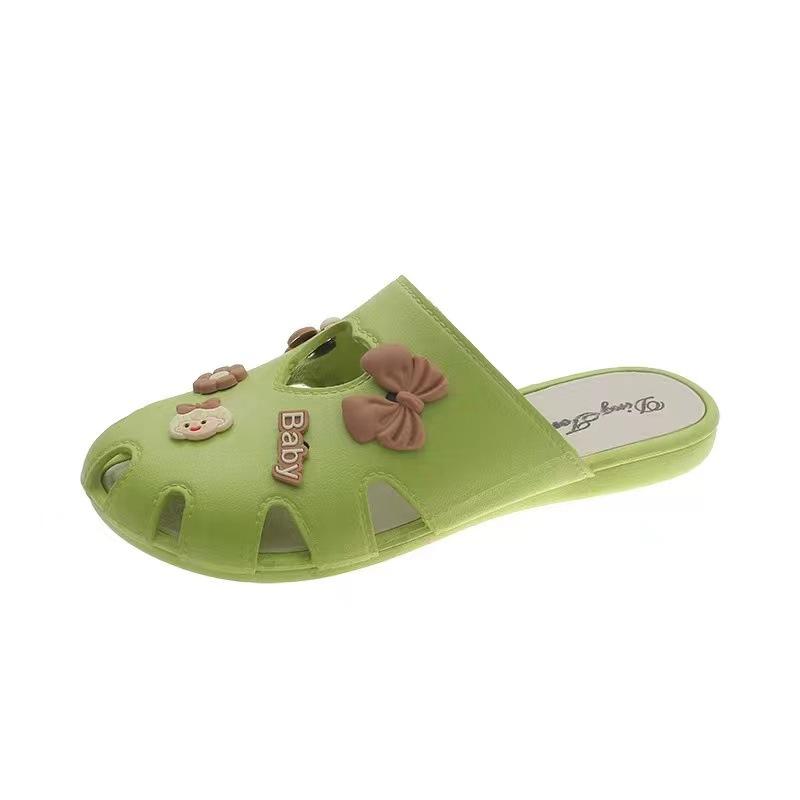 Women's summer flip flops Korean fashion home soft soled student cartoon half slippers