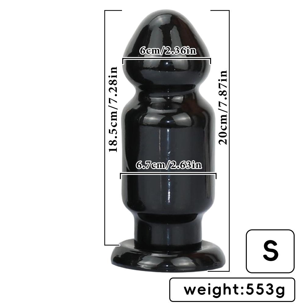 9.5cm Black Giant Anal Plug for Men - Extra Large and Thick