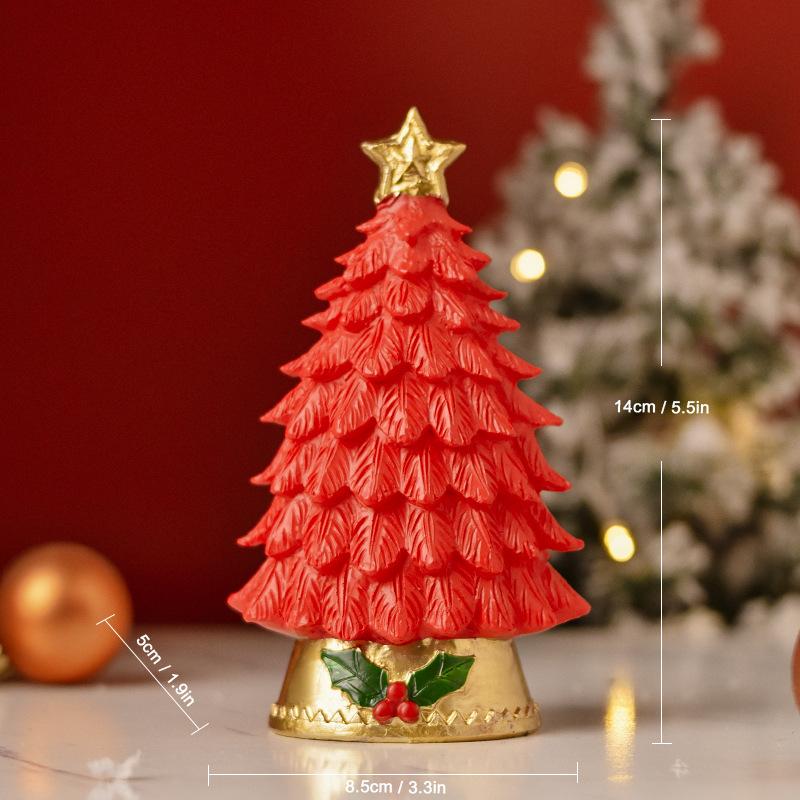 Christmas Tree Resin Craftsmanship Ornaments Will Shine, Home Furnishings, Indoor Festive Atmosphere, Room Desktop Decoration