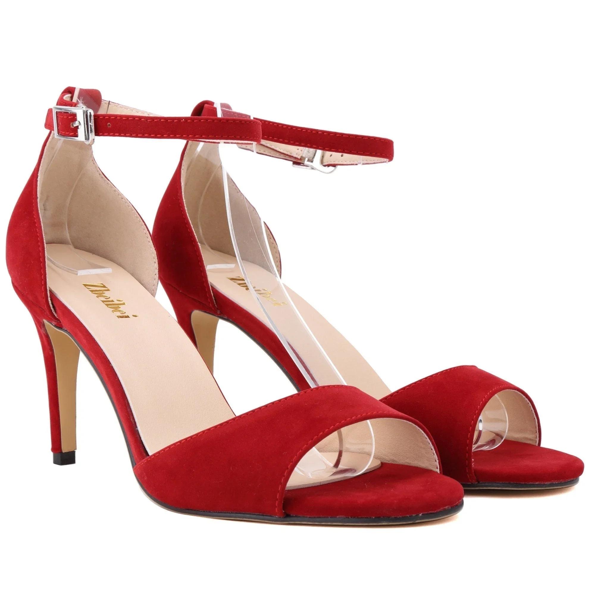 

Женские босоножки летние из искусственного бархата с ремешком на щиколотке на высоком каблуке босоножки для вечеринки сексуальные каблуки 9 см абрикосово-черные туфли для вечеринки и платья свадебные туфли 6
