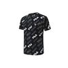 Letter Logo All Over Print Round Neck Sports Knit Short Sleeve T-Shirt Men Tops A11M311103F-ZA