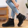 Winter Shoes Women Fashion Boots Flat Non-slip Warm Plush Women Ankle Boots Thick Sole Black Pink Yellow Big Size 42 DX231