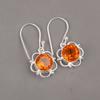 Natural Citrine Gemstone 925 Sterling Silver Jewelry Handmade Boho Earrings1.40" EE-56-6