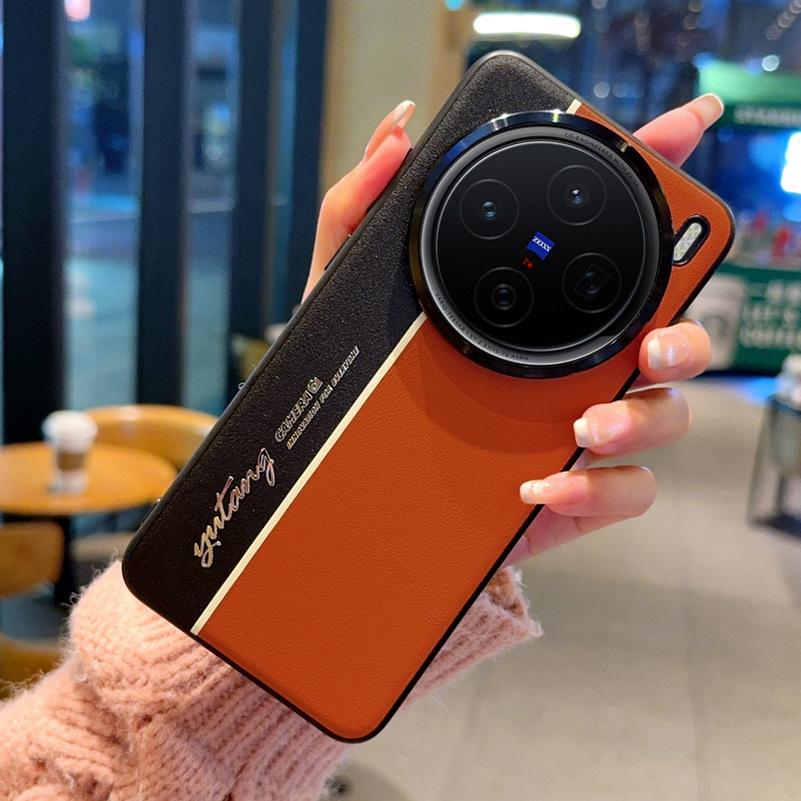 Night Lightning Fluorescent Line Two-pigment Leather Case For VIVO X200 Pro 200 pro mini X100S Pro X100 Ultra Lens Protect Cover