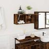 VidaXL Wall-mounted Bathroom Cabinet Smoked Oak 60x25x30 Cm Engineered Wood 860062