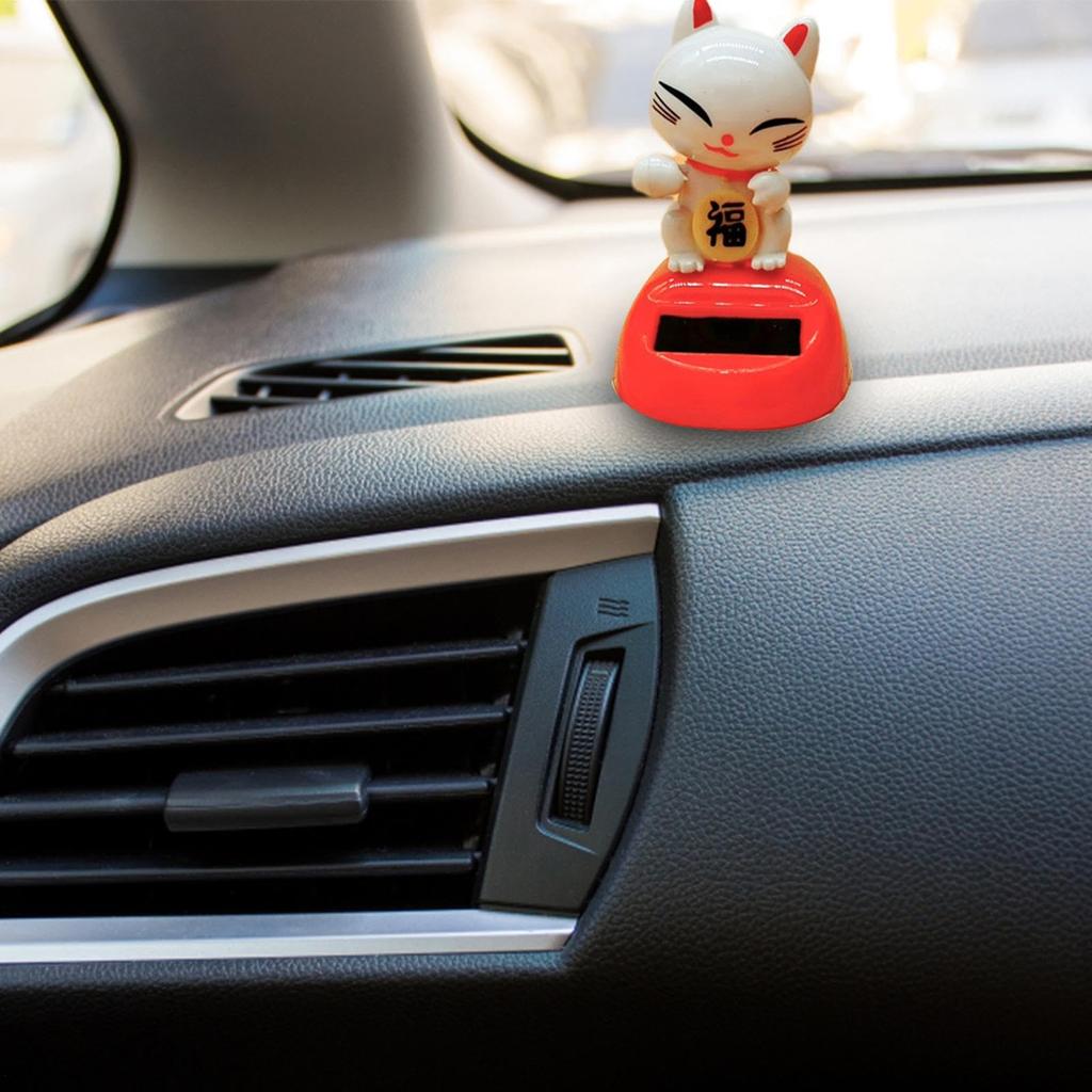 Swinging Cat Figurine Ornaments, Shaking Head Cat For Car, Dashboard Dancing Toy, Bobblehead, 1.97x3.15