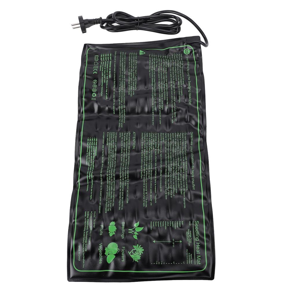 20x10in Seedling Heat Mat PU Water Proof Warm Hydroponic Plant Heating Pad Mat for Seed Germination