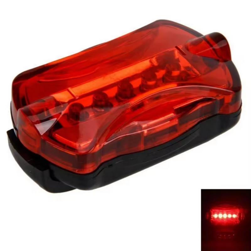 Bike Light Bike Rear Tail Light Riding 5 LED Night Riding Plastic Replacement Safety Waterproof Bicycle Cycling