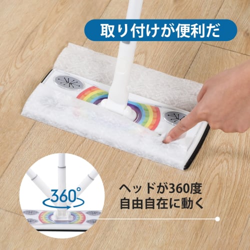 Eyliden Floor Wiper, Floor Mop, Floor Cleaning Tool, Joint Type, Cleaning Sheet, Stylish, Easy to Store (Navy)