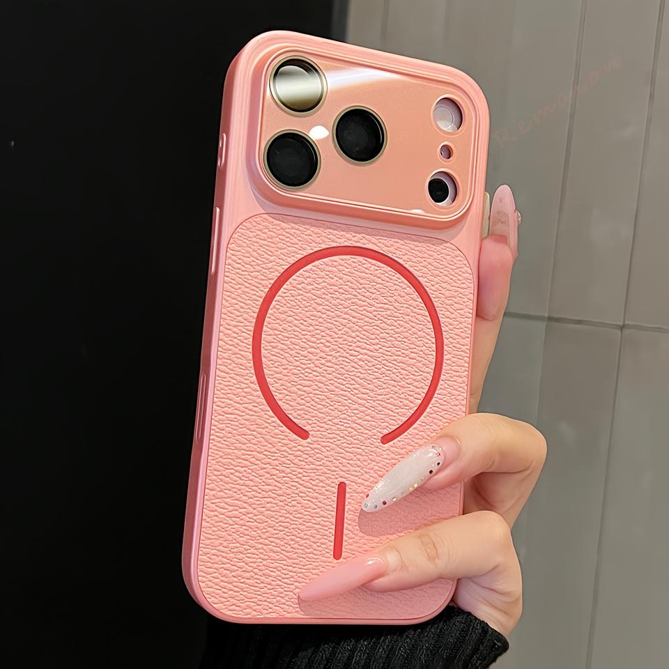 PU Leather Magnetic Official Phone Case For iPhone 17 13 14 15 16 Pro Max Air Magsafe Wireless Charge Shockproof Protector Cover