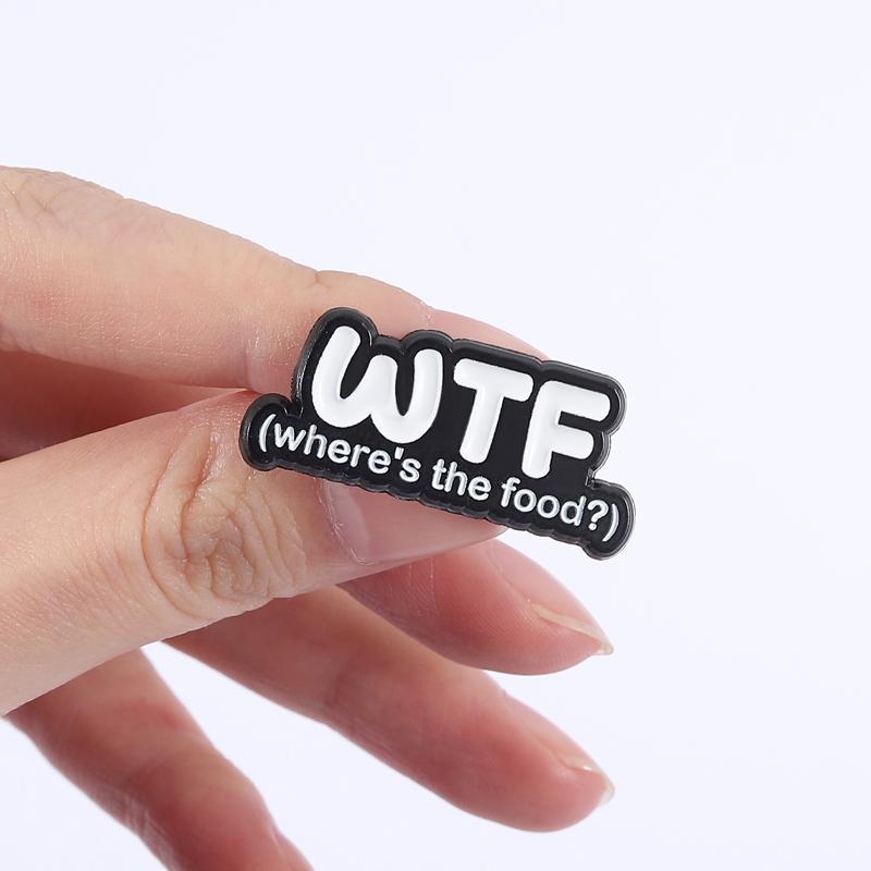Milf Diet Wtf Enamel Pins Bat Funny Abbreviation Brooches Lapel Badges Punk Cool Jewelry Gift for Family Friends