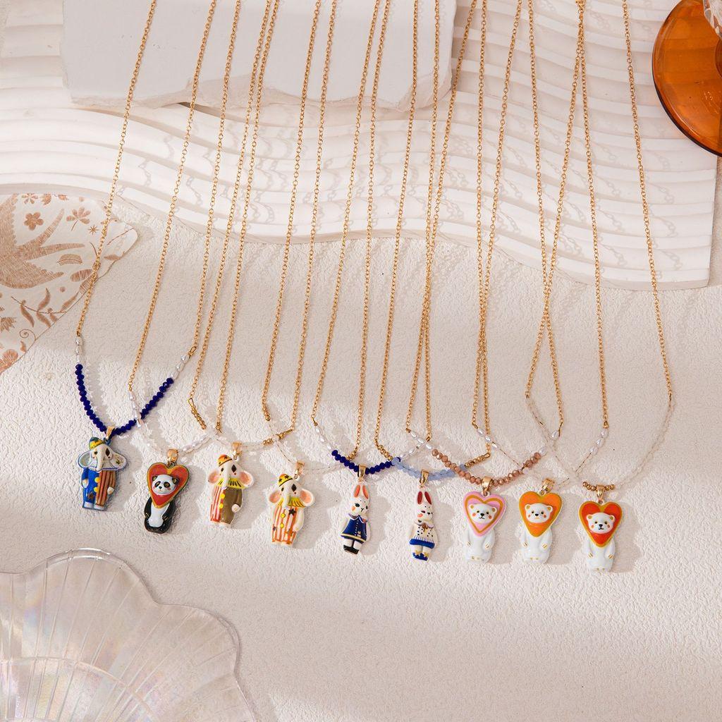 Animal Shape Pendant Necklace With Vintage Copper Material For Daily Casual Wear
