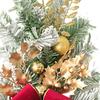 Christmas Door Swag Artificial PP Material Decorative Wreath with Bow Ornament Luxury Garland for Outdoor Home Holiday