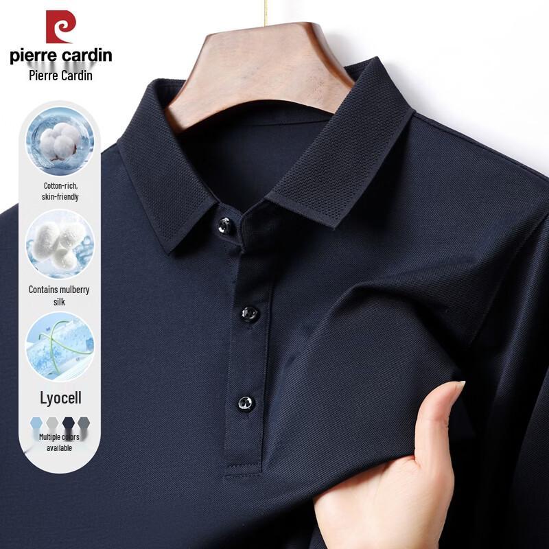 

Pierre Cardin Men s Pique Long Sleeve Polo Shirt 2XL/185