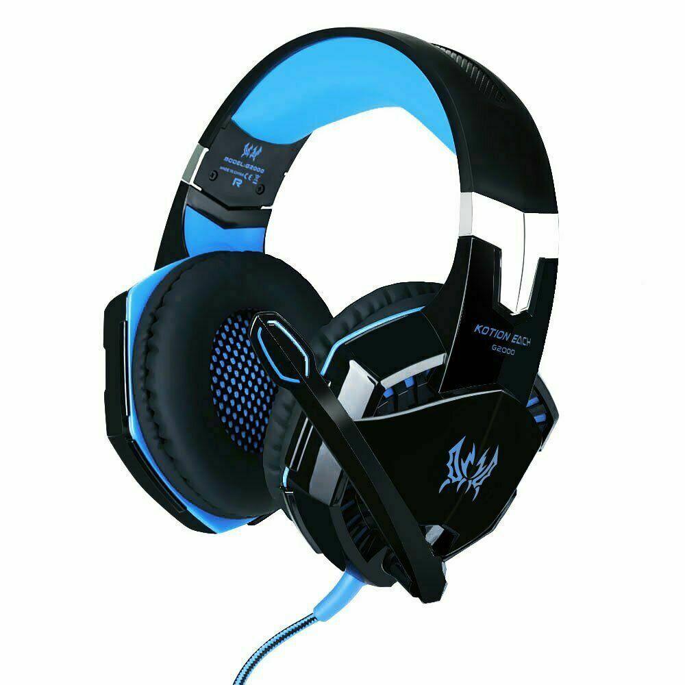 Stereo Gaming Headset Casque Kotion EACH G2000 Best Computer Heavy Bass Gaming Headset for PC Gamers with Microphone LED Light