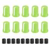 Uxcell 10 buc Potențiometru 6mm 180 Grade Control DJ Speaker pentru Tobe Electrice Buton Axa D, Cauciuc, Rotație, Buton, Buton, (Verde/Alb)