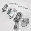 Removable Shower Head Holder with Suction Cup Design Adjustable 70° Downwards Easy Install for Bathroom Tile or Glass
