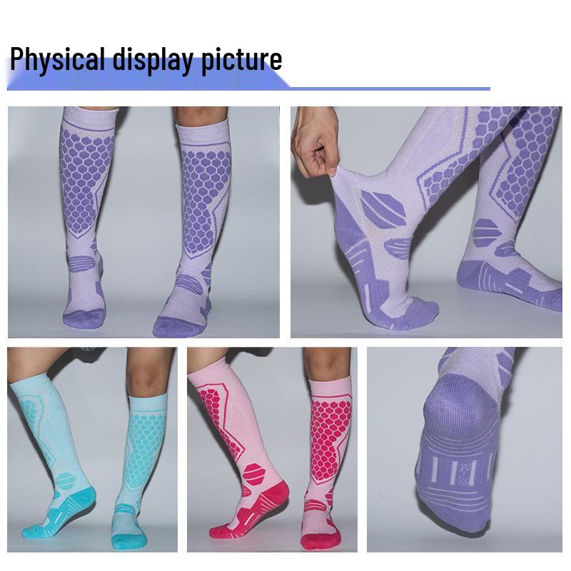 Unisex Merino Wool Ski Socks - Thick, Long Tube for Autumn/Winter, Anti-Cold for Warmth