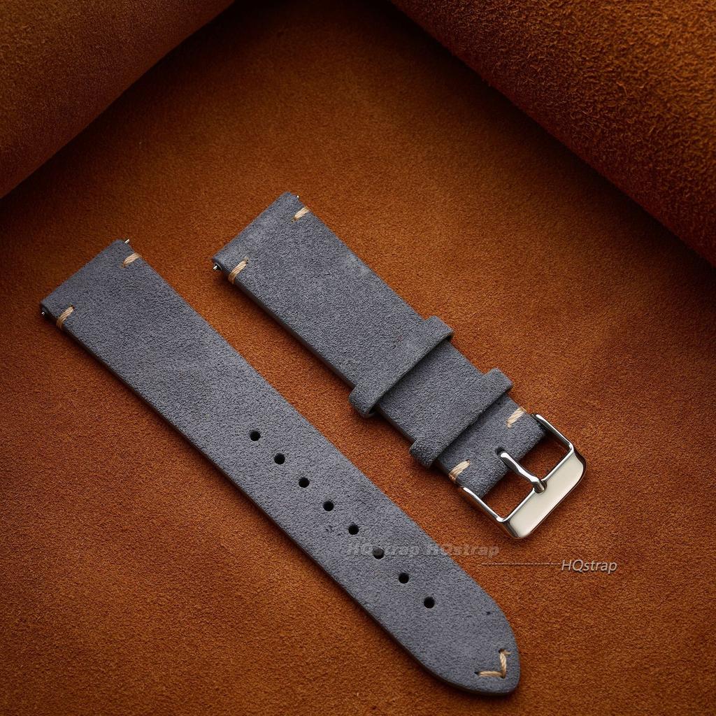 Wildleder Echts Leder Uhrenarmband 16mm 18mm 20mm 22mm für Seiko Schnellwechsel Vintage Handgemachtes Band Hohe Qualität Uhrenarmband