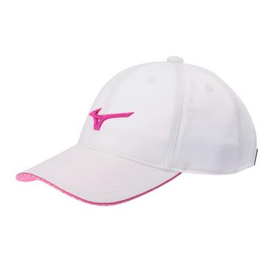 Golf Cap Lumbard Logo Tour Specification Cap Cotton Hat E2MW2A07 Free Size [Mizuno] Men's White/Pink