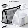 Transparent 3D EVA Mesh Makeup Wash Bag - Black & White, Portable Travel Storage