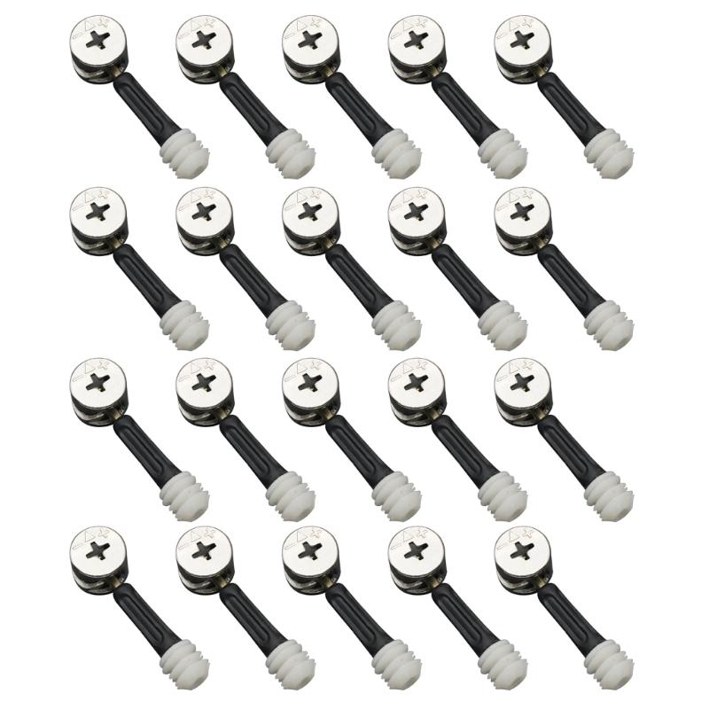 

3 in 1 Iron Eccentric Wheel Hardware Fixer Connectors Set for Easy Assembly and Secure Fastening in Cabinets and Shelves