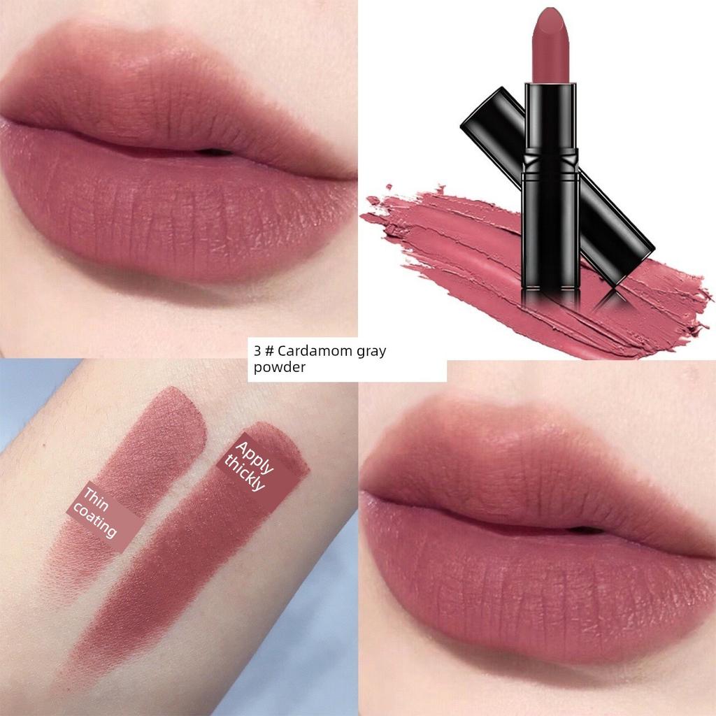Lipstick Fashion Goth Classy Cow Blood Color Retro Matte Dark Red Cherry Burgundy Lipstick Waterproof Sweat-Proof